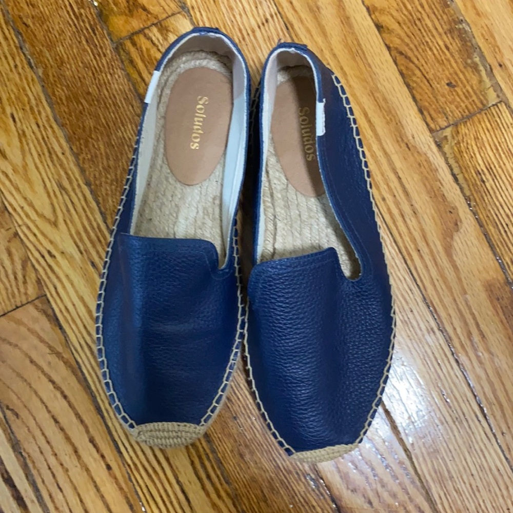 Soludos Leather Platform Smoking Slipper